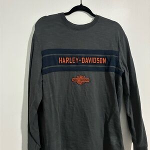 Harley-Davidson Charcoal and Navy Long Sleeve Tee
